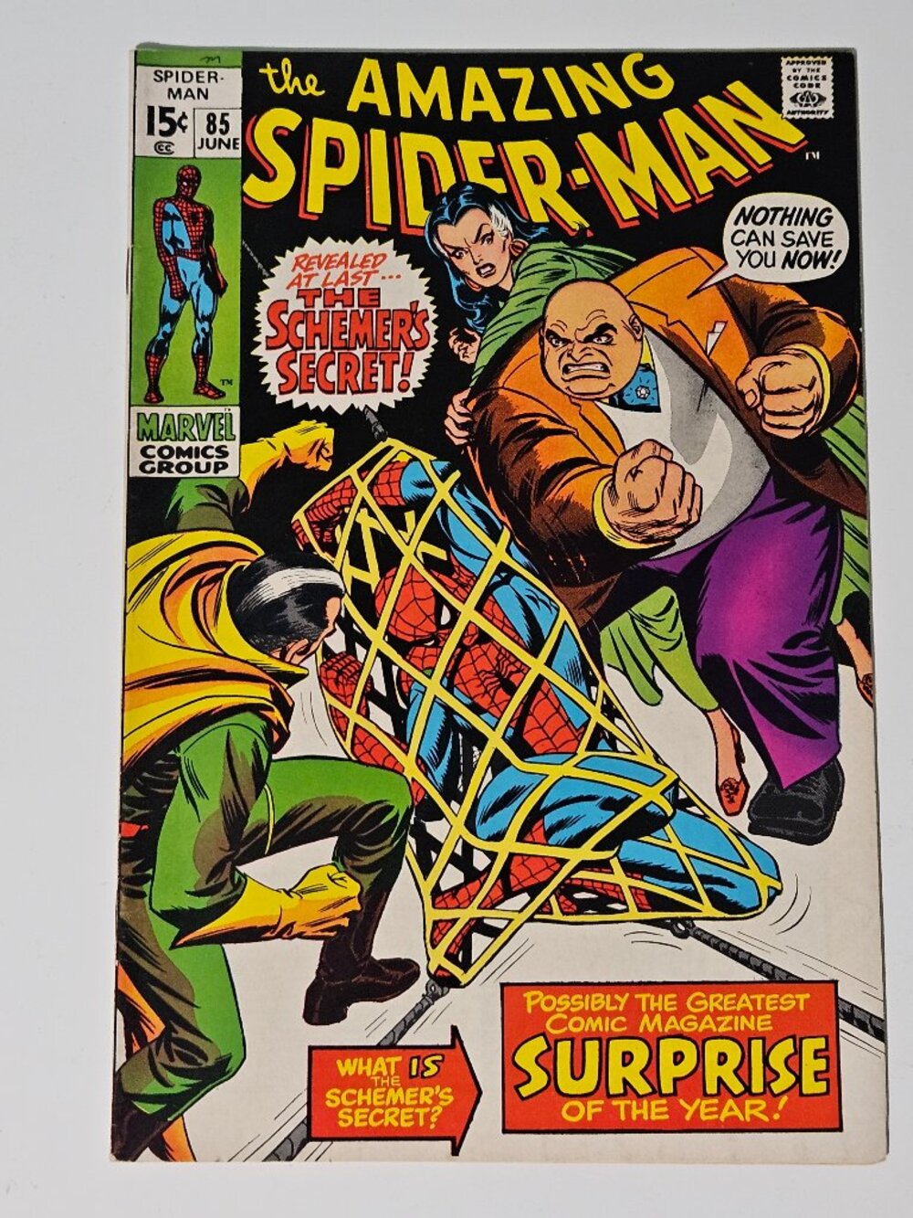 Amazing Spider-Man #85 (Marvel Comics, 1970) Kingpin Cover Schemer's Secret
